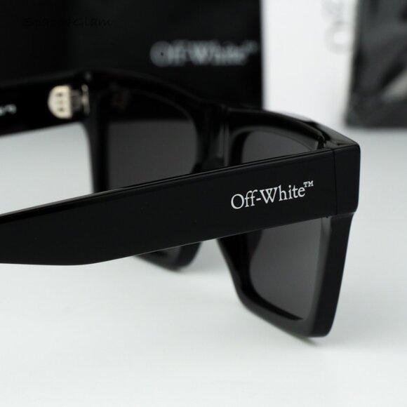 Off-White Men Sunglasses Black Grey Square OERI109 LAWTON 1007 NEW AUTHENTIC - Picture 5 of 11
